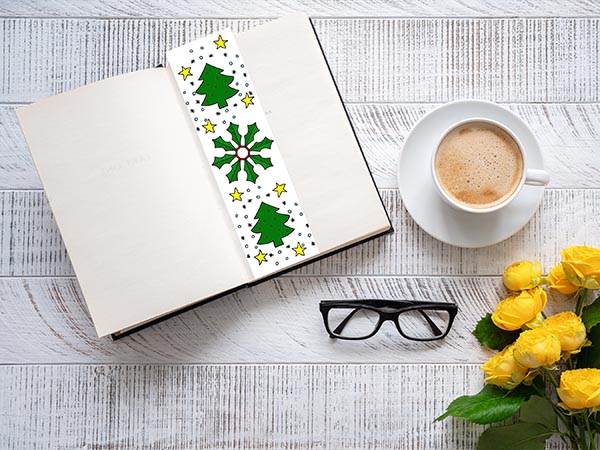 4 Hand Drawn Winter Bookmarks to Color - Image 4