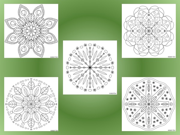 10 Spring Flower Mandala Coloring Pages - Image 4