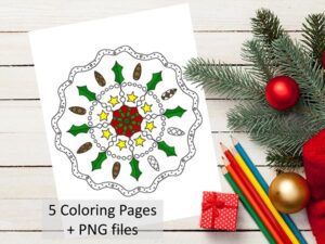 5 Winter Mandala Coloring Pages