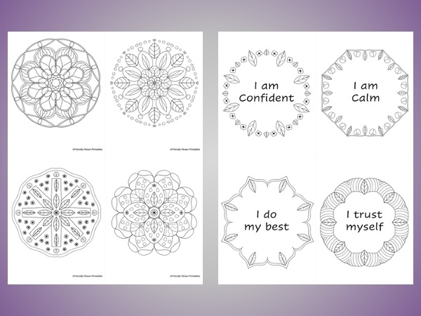 20 Affirmation Coloring Cards - Image 6